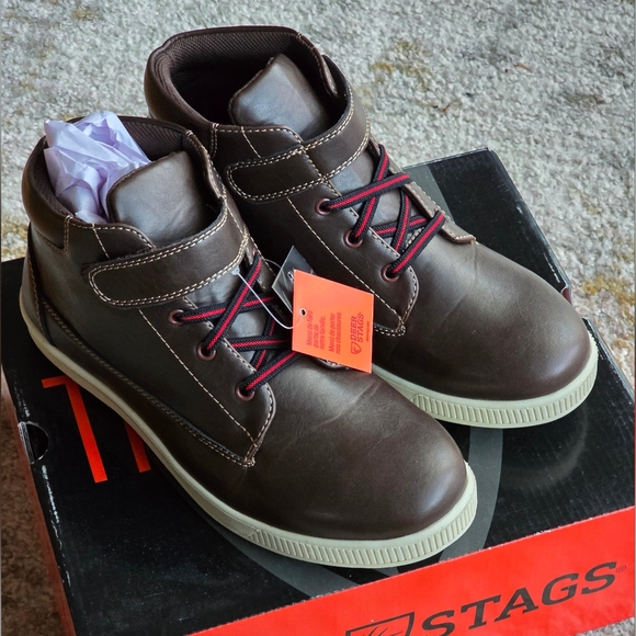 Deer Stags Boy's Niles Memory Foam Dress Casual Comfort High Top - Picture 3 of 5